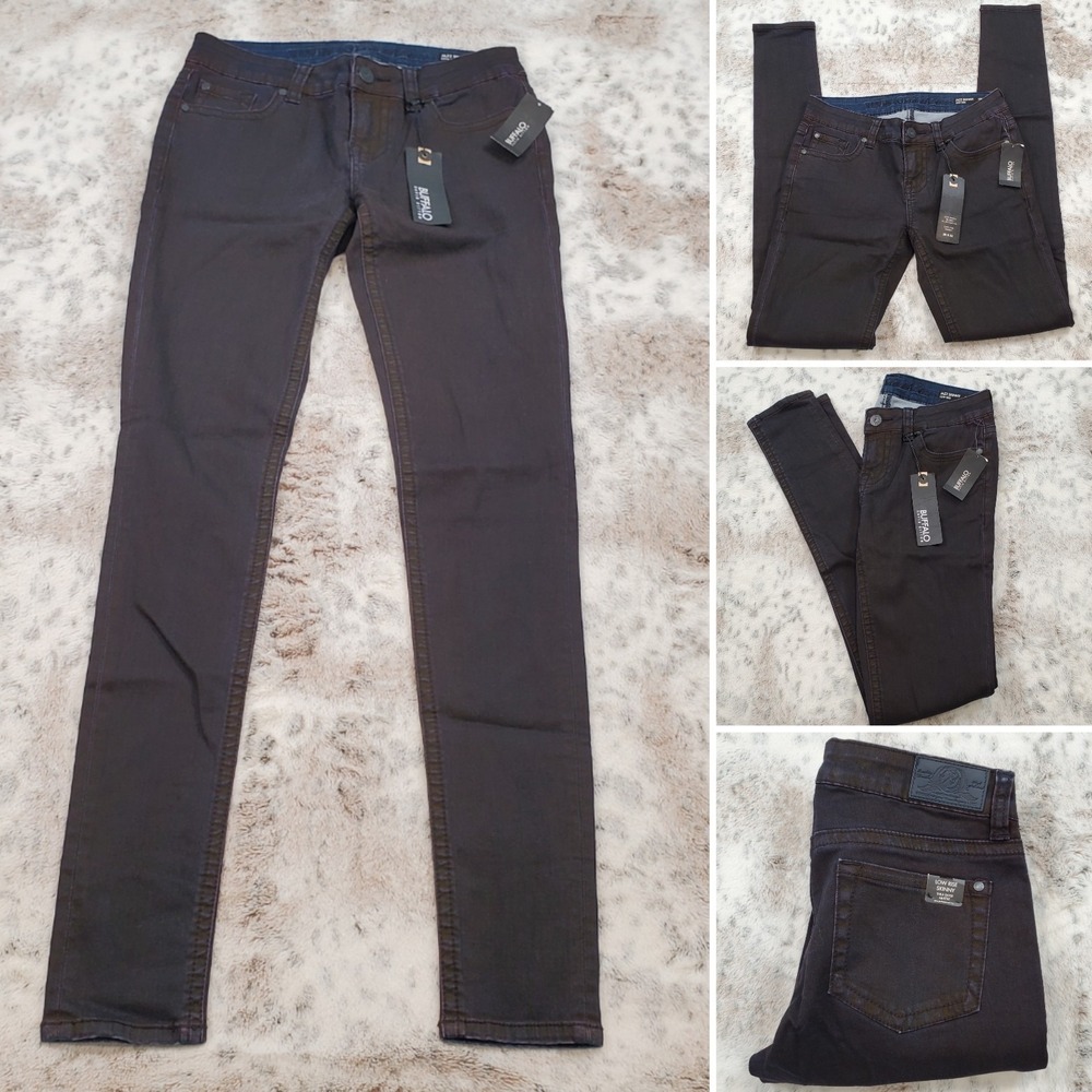 NWT Buffalo David Bitton Jazz Skinny Low Rise Jeans Plum Coating Size 26x32 NEW